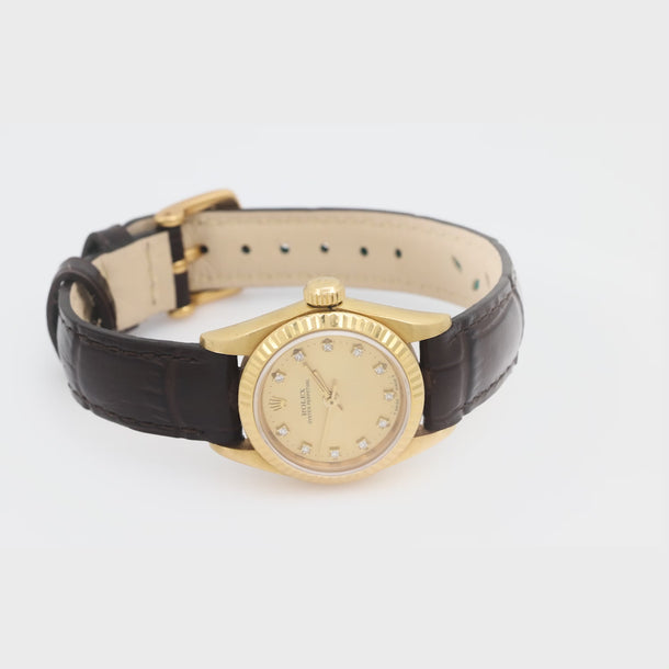Rolex datejust president diamond 18k yellow gold watch Rolex