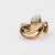 Victorian Diamond 14k Yellow Gold Snake Ring