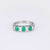 Vintage diamond emerald platinum band Jack Weir & Sons