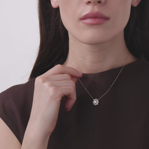 Contemporary diamond 14k white gold necklace Necklaces Jack Weir & Sons