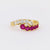 Vintage Ruby Diamond 18K Yellow Gold Bypass Ring