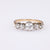 Antique Diamond 14K Yellow Gold Silver Five Stone Ring