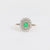 Edwardian emerald diamond 18k yellow gold ring signed Koch Koch