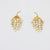 Vintage pearl 18k yellow gold grape leaf earrings Jack Weir & Sons