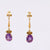 Retro 16.4 Carat Amethyst 18K Rose Gold Drop Earrings