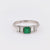 Vintage emerald diamond platinum five stone ring