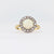 Edwardian Cabochon Cut Opal Diamond 18K Yellow Gold Cluster Ring