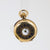 Antique 2.30 carat diamond 18k yellow gold silver covered pocket watch pendant