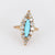 Victorian turquoise diamond 14k rose gold Navette ring Jack Weir & Sons