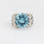 Mid Century 8.60 carat aquamarine diamond platinum ring Jack Weir & Sons