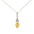 Edwardian GIA 5.80 carat yellow no heat sapphire diamond 14k white gold necklace Jack Weir & Sons