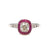 Art Deco Inspired Diamond Ruby Platinum Engagement Ring Rings Jack Weir & Sons   