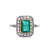 Art Deco Inspired 0.77 Carat Emerald Diamond Platinum Ring Rings Jack Weir & Sons   