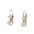 Boucles d'oreilles pendantes en or jaune 18 carats et diamants d'inspiration antique