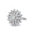 Vintage 3.45 Carats Brilliant Cut Diamonds Platinum Cluster Ring