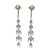 Art Deco Inspired 0.60 Carat Old Mine Cut Diamond Platinum Chandelier Dangle Earrings