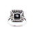 Art Deco Inspired Diamond Onyx Platinum Engagement Ring Rings Jack Weir & Sons   