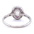 Art Deco Inspired 0.65 Carat Diamond Ruby Platinum Halo Ring Rings Jack Weir & Sons   