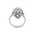 Art Deco Inspired 0.72 Carat Marquise Cut Diamond Sapphire Platinum Ring Rings Jack Weir & Sons   