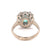 Vintage 1.15 Carat Emerald Diamond 18 Karat White Gold Cluster Ring Rings Jack Weir & Sons   