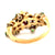 Vintage Diamond Tsavorite Garnet 14 Karat Yellow Gold Cluster Ring Rings Jack Weir & Sons   