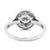 Art Deco Inspired 0.92 Carat Diamond Sapphire Platinum Target Ring Rings Jack Weir & Sons   