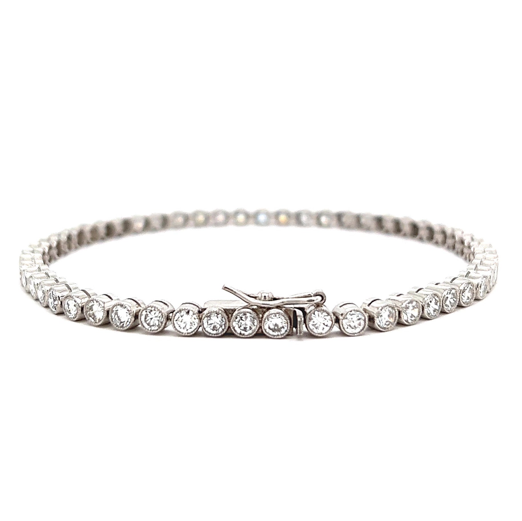 Single line platinum tennis bracelet 0.5ct -