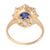 Edwardian GIA 1.41 Carats Kashmir No Heat Sapphire Diamond 18k Gold Cluster Ring Rings Jack Weir & Sons   