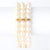 Bracelet à trois brins en or jaune 18 carats avec perles et diamants vintage