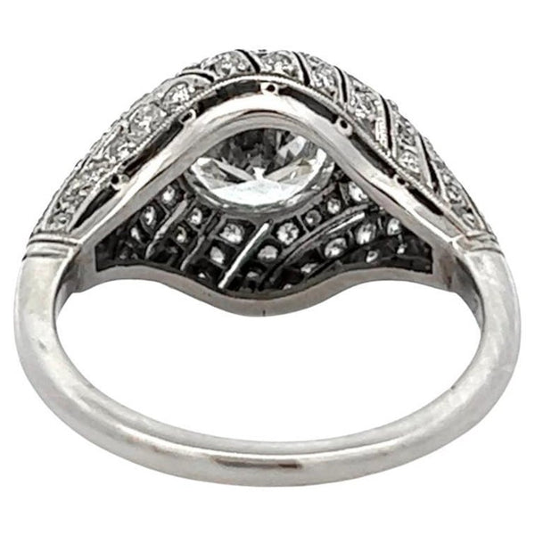 Art Deco Inspired 1.60 Carats Platinum Ring Jewelry Jack Weir & Sons   